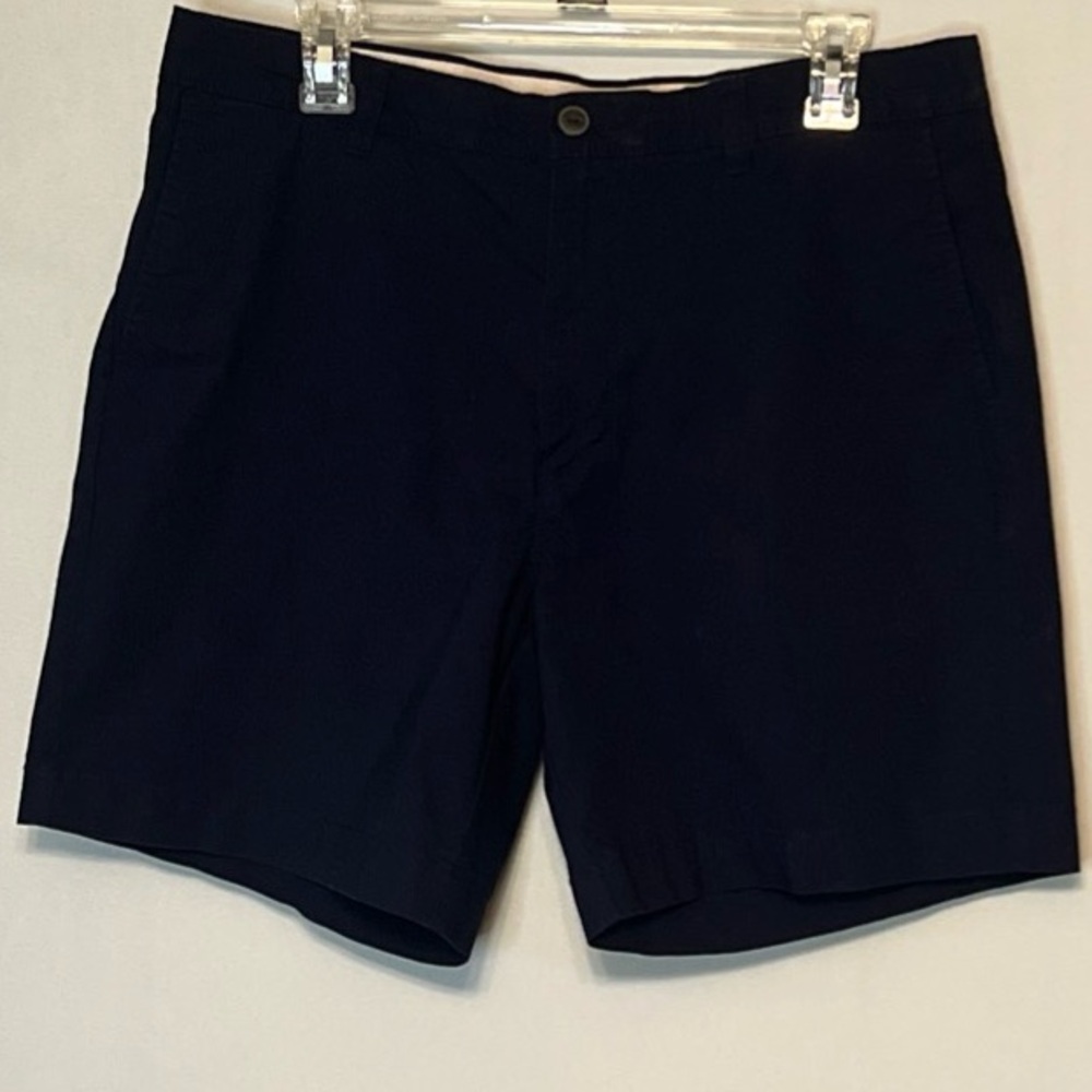 Mens Amazon Essentials Lightweight Comfort Stretch Oxford Short Sz 34 Navy Blue